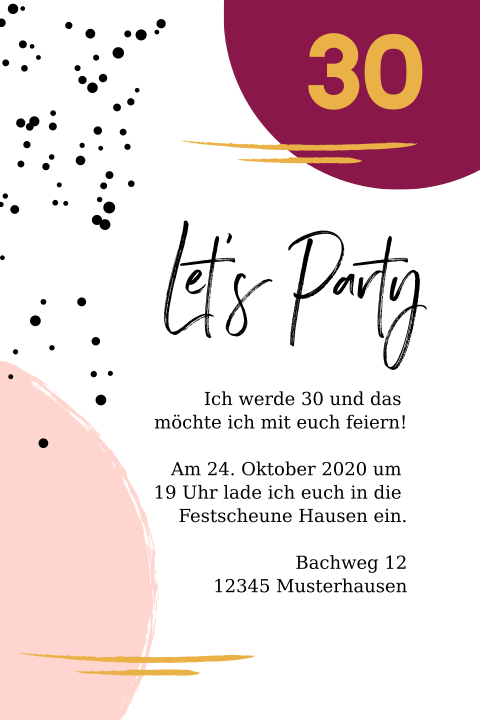Einladungskarten 30. Geburtstag Einladungen jetzt gestalten Paperlounge
