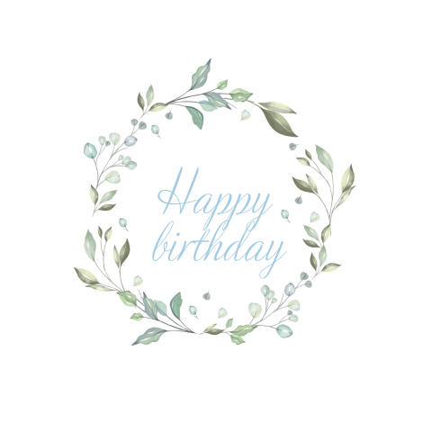 Birthday - Pastellblumen