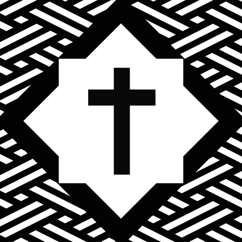 Trauerkarte abstraktres Kreuz