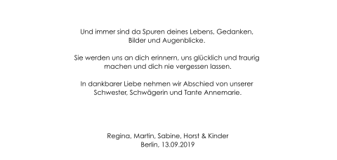 Trauerkarte Segelschiff