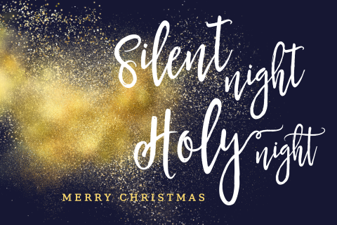 Weihnachtskarte Stille Nacht, Heilige Nacht